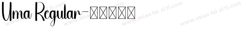 Uma Regular字体转换
